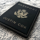 Leatherette Passport Cover - Saddle