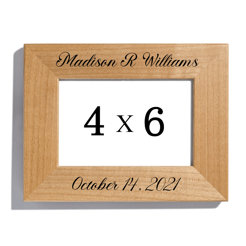 4x6 Wooden Picture Frame - Red Alder