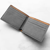 Black with Silver Leatherette Bifold Wallet