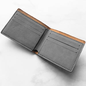 Rustic Leatherette Bifold Wallet