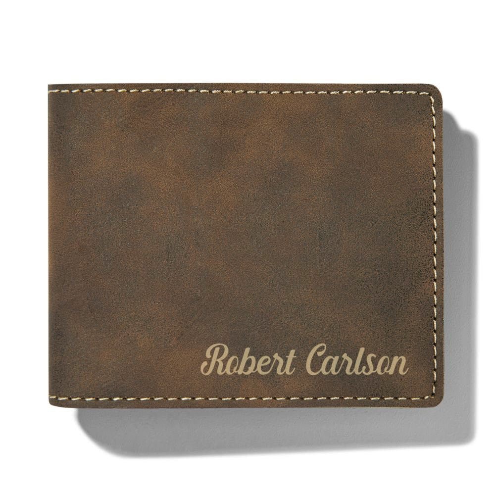 Rustic Leatherette Bifold Wallet