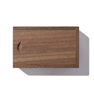 Wooden Ring Box With Sliding Lid - Walnut