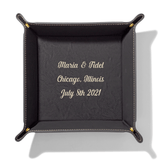 Black with Champagne Gold Leatherette Tray
