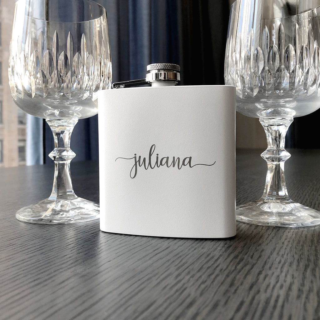 White Painted Flask