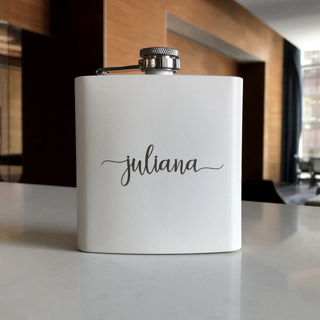 White Painted Flask