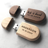 Rounded Wooden USB Flash Drive