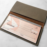 Black with Silver Leatherette Checkbook Cover