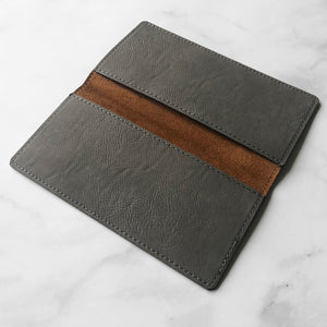 Gray Leatherette Checkbook Cover