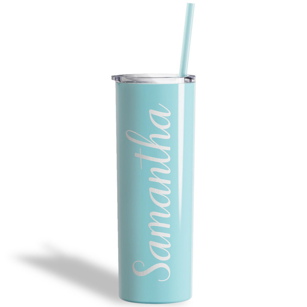 Customizable Engraved 16 oz Insulated Stainless Steel Tumbler Personalized  with Custom Text or Name Laser Etched Seafoam Seafoam.