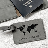Leatherette Luggage Tag - Gray