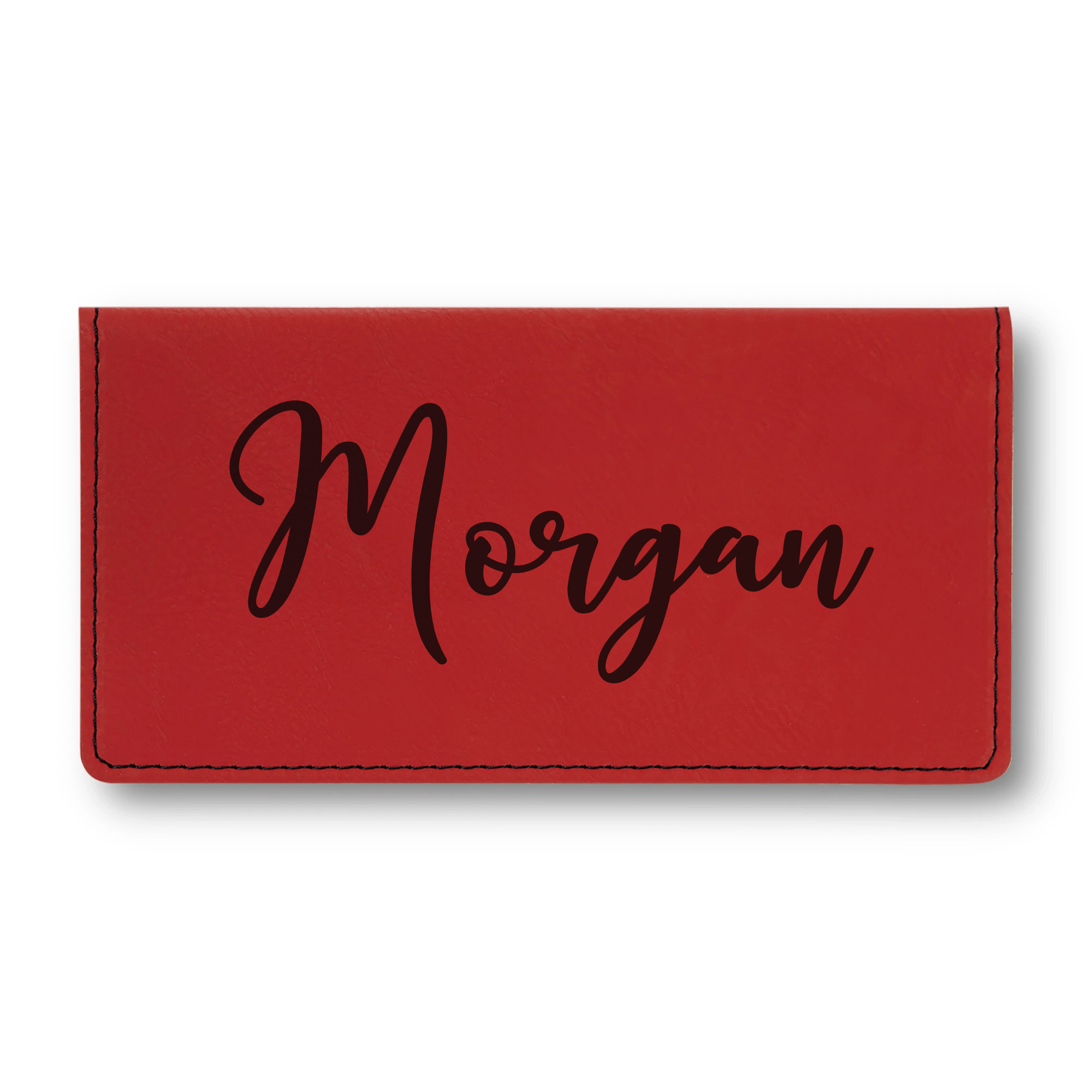 Red Leatherette Checkbook Cover