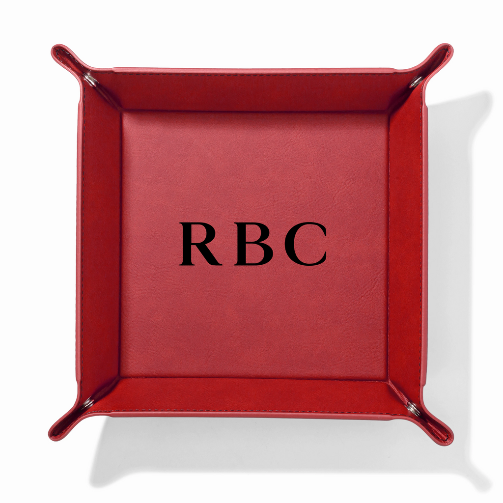 Red Leatherette Tray