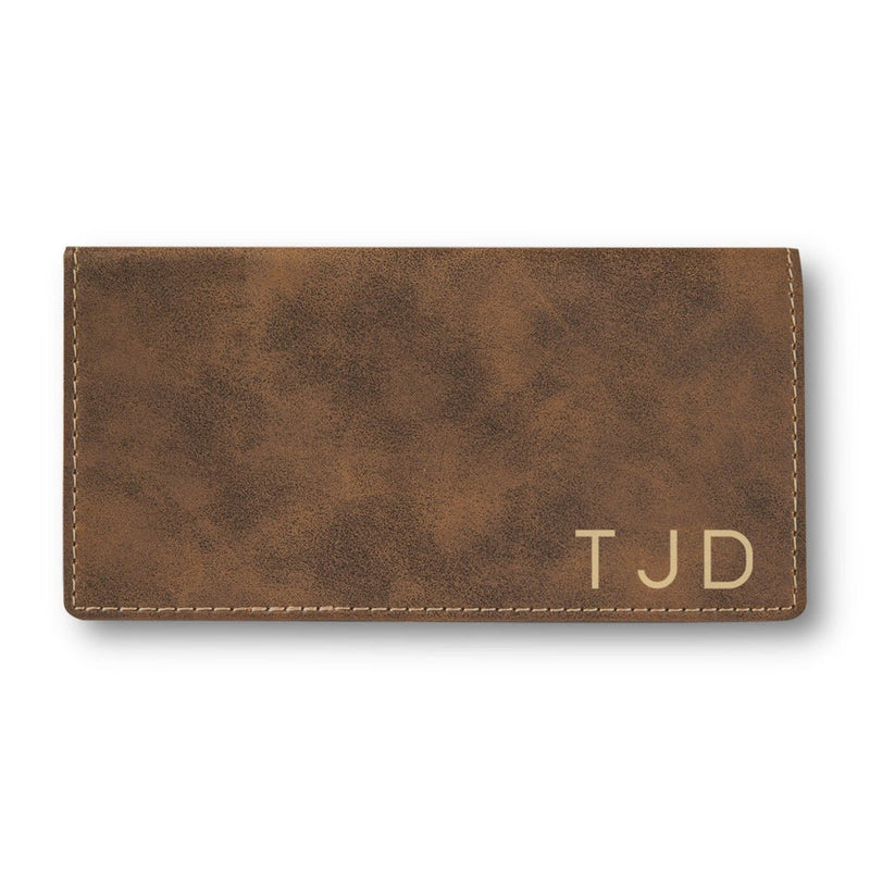 RNK Shops Personalized Monogram Canvas Checkbook Cover